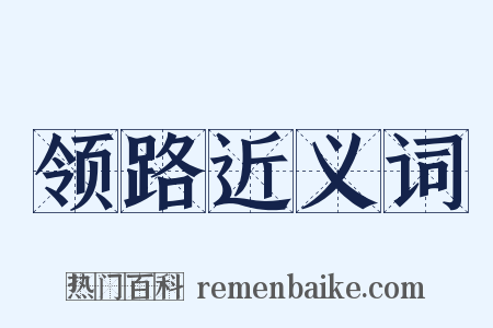 领路近义词是什么意思的图片